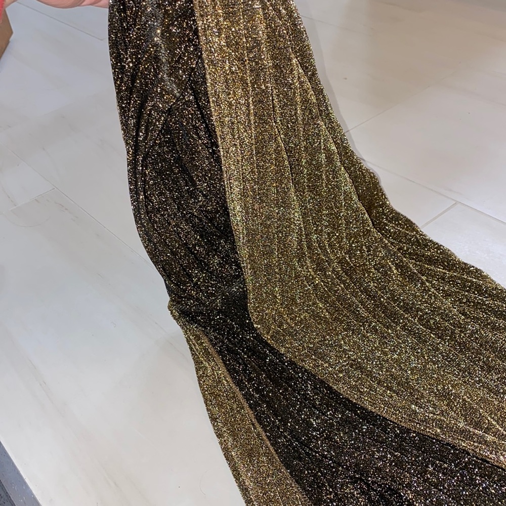 Shiny Gold Lightweight Infinity Scarf